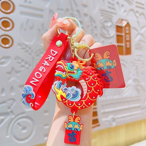 Móc Khóa Rồng đỏ - Dây móc dài : 10.5cm - Mô Hình Cao : 9.7cm - Nặng : 50gram - No Box : bọc túi OPP - N3-K14-T2-S1