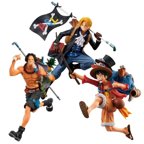 Mô Hình One Piece bộ 3 anh em Luffy , sabo , ACE - Cao 20cm - Nặng 250 gram - Figure OnePiece -  No box