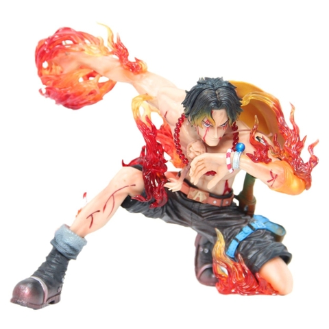 Hàng Cao Cấp -  Mô Hình OnePiece ACE hỏa quyền chiến đấu - Cao 18cm - ngang 19cm - nặng 470gram , Figure OnePiece - box màu n4