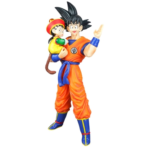 Mô Hình Goku bế Gohan - Cao 30cm - ngang 12cm - nặng 600gram - Có Box màu : Bọc túi OPP