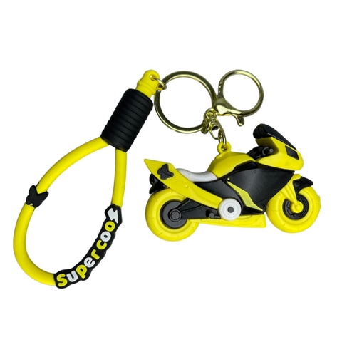 Móc Khóa Motor vàng - Dây móc dài : 10cm - Mô Hình Cao : 4cm dài 7cm - Nặng : 50gram - No Box : bọc túi OPP - K78-T6-S4