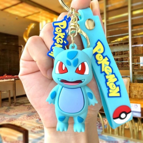 Móc Khóa Pokemon ếch xanh Fushigidane - Dây móc dài : 10cm - Mô Hình Cao : 7cm - Nặng : 50gram - No Box : bọc túi OPP - N3-K14-T5-S2