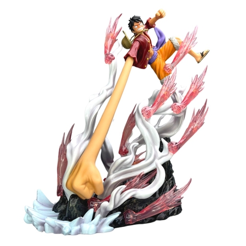 Mô Hình OnePiece Luffy chiến đấu - Cao 27cm- ngang 25cm - nặng 400gram - full box - có hộp màu