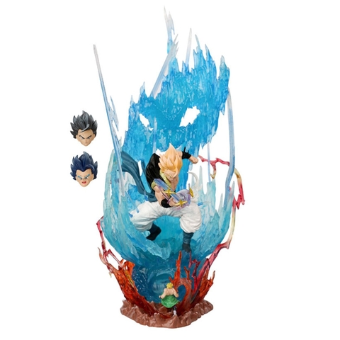 Mô hình DragonBall Gogeta chiến đấu với Broly - Cao 28cm - ngang 15cm - nặng 350gram - Phụ kiện : 3 đầu - Dragon Ball - có hộp màu