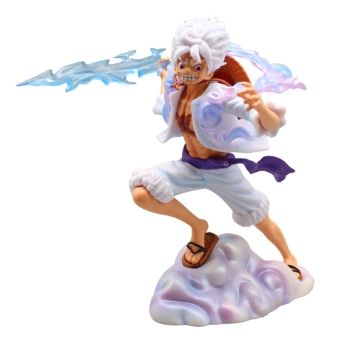 Mô Hình OnePiece Luffy Gear 5 cầm sét chiến đấu - Cao 21cm - nặng 390Gram - Figure OnePiece - full box - có hộp màu