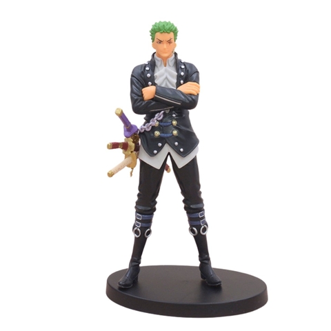 Mô Hình OnePiece Zoro áo đen dáng đứng - Cao 17cm - nặng 130Gram - Phụ kiện : đế -  Figure OnePiece -  Có Hộp màu