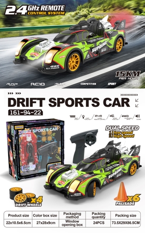 Đồ Chơi Xe Oto Điều Khiển Từ Xa Drift Car 2.4G Tỷ Lệ 1:18. SKU: DK-ZG-F1812 (VAT 009-02-150) - K152-T3-S7-8
