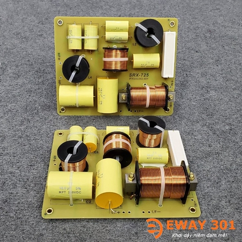 Bộ Mạch Phân Tần Loa Full Đôi SRX-725 - Mạch Phân Tần Loa 2 Bass 1 Treble - Tặng Dây Dẫn Xịn Hàn Sẵn Vào Mạch