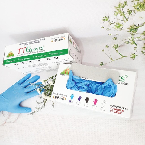 In hộp găng tay y tế