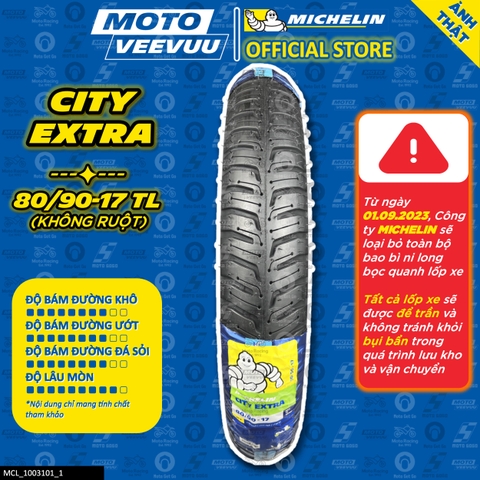 Lốp Michelin 80/90-17 TL City Extra