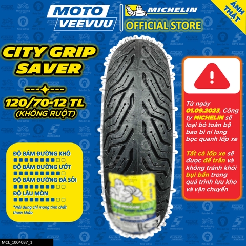 Lốp Michelin 120/70-12 TL City Grip Saver