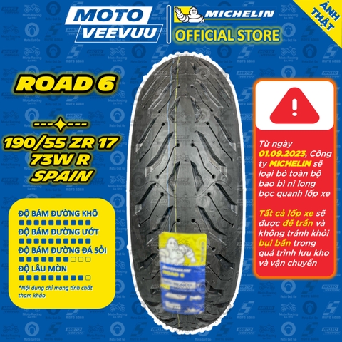 Lốp Michelin 190/55 ZR17 75W TL R Road 6 (190/55-17)