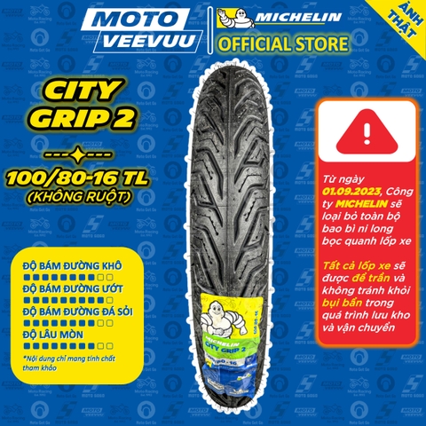 Lốp Michelin 100/80-16 TL City Grip 2