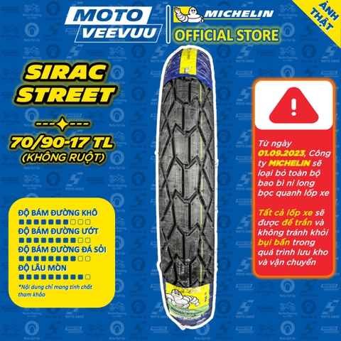 Lốp Michelin 70/90-17 TL Sirac Street