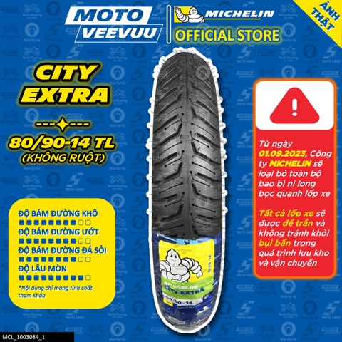 Lốp Michelin 80/90-14 TL City Extra