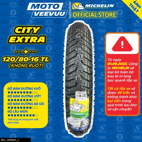Lốp Michelin 120/80-16 TL City Extra