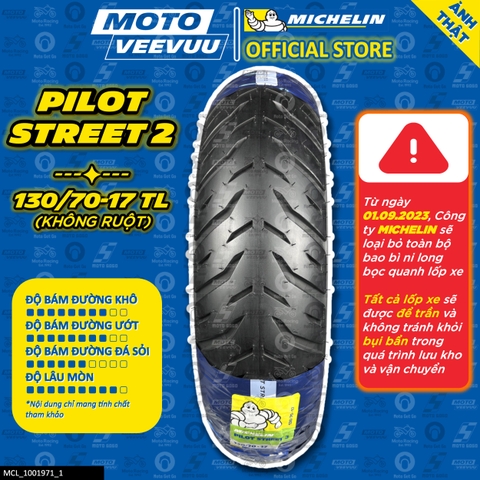 Lốp Michelin 130/70-17 TL Pilot Street 2