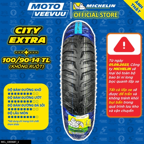 Lốp Michelin 100/90-14 TL City Extra