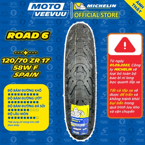 Lốp Michelin 120/70 ZR17 58W TL F Road 6 (120/70-17)