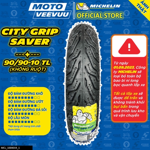 Lốp Michelin 90/90-10 TL City Grip Saver