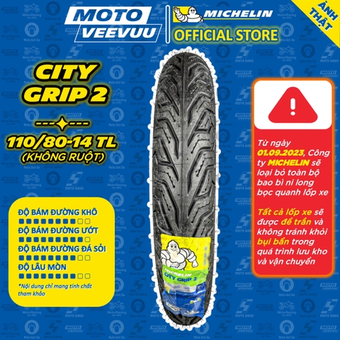 Lốp Michelin 110/80-14 TL City Grip 2