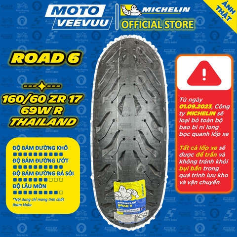 Lốp Michelin 160/60 ZR17 69W TL R Road 6 (160/60-17)