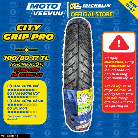 Lốp Michelin 100/80-17 TL City Grip Pro