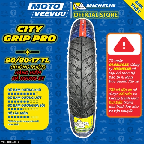Lốp Michelin 90/80-17 TL City Grip Pro