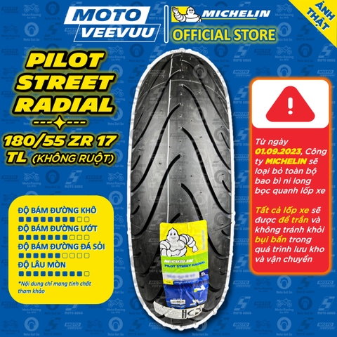 Lốp Michelin 180/55 ZR17 73W TL Pilot Street Radial (180/55-17)