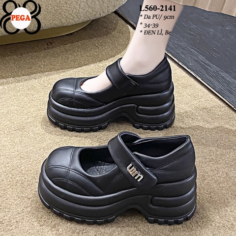 Giày Búp Bê Kiểu Pháp Đế 9CM quai dán L560-2141