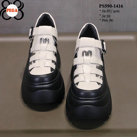 Giày Sandal Bít Mũi , Giày Đế Cao 9CM PS590-1416