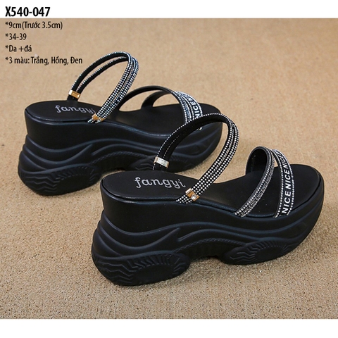 Dép Xuồng Quai Mảnh Đính Đá X540-047