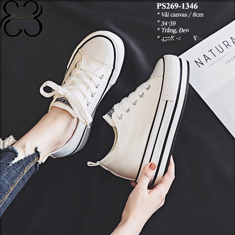 GIÀY VẢI BATA ĐẾ ĐỘN 8CM PS269-1346