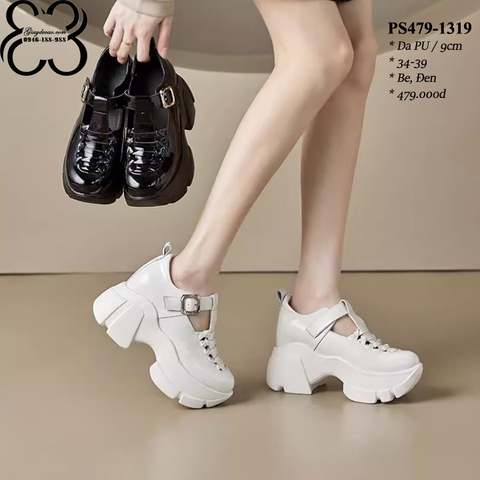 Giày Nữ Đế Xuồng 9cm Siêu nhẹ da mềm PS479-1319