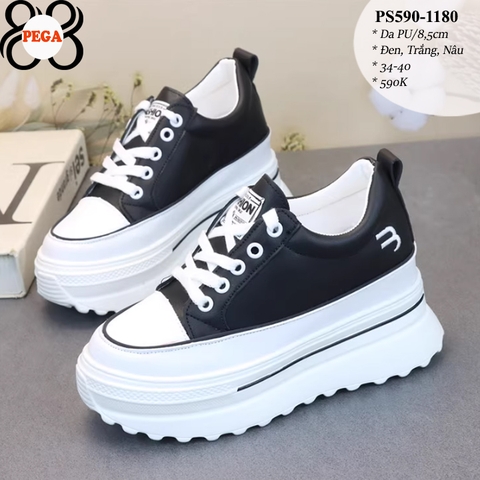 Giày Độn Đế , Giày nữ đế cao Thêu Chữ F 8.5CM P590-1180