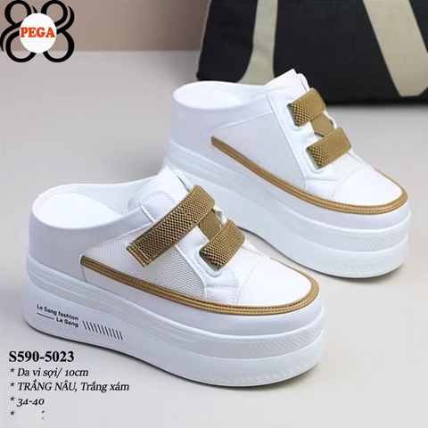 Giày Sục Quai Dán Co Giãn Đế Xuồng 10CM S590-5023