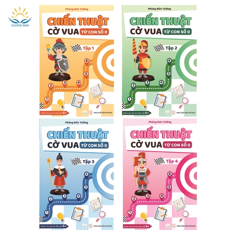 Combo 4 cuốn Chiến thuật cờ vua từ con số 0 - Tập 1, 2, 3 và 4