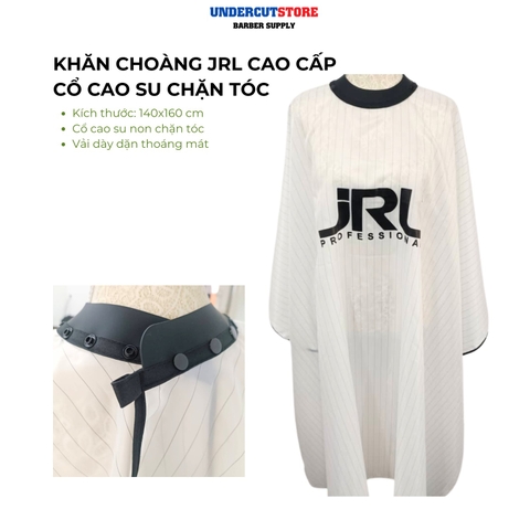 Khăn Choàng Cắt Tóc JRL Cao Cấp - Cổ Cao Su Non Chặn Tóc