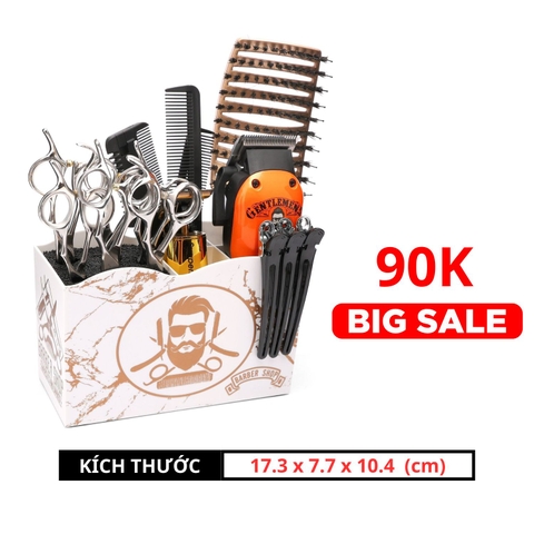 Khay Cắm Kéo Lược Barbershop - Trắng