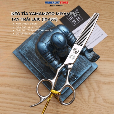 Kéo Tay Trái - Kéo Tỉa Tóc Nhật Yamamoto Miyamura YM L610 - 6inch (10-15%)