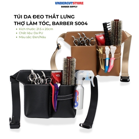Túi Da Đựng Kéo Đeo Thắt Lưng Cho Thợ LÀm Tóc Barber S004