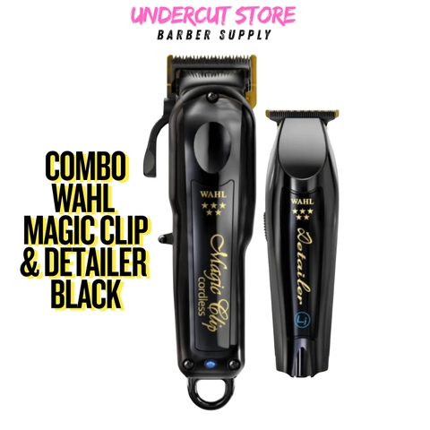 Combo Tông Đơ Cắt Tóc Wahl Magic & Chấn Viền Wahl Detailer Black
