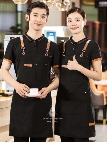 Tạp Dề Đeo Vai Phối Da Dáng Dài Cao Cấp - Tạp Dề Hào Quang