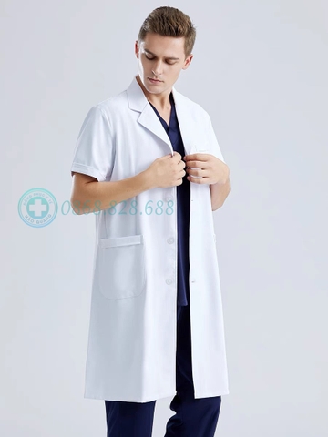 Áo blouse cộc tay - Vải cotton hàn