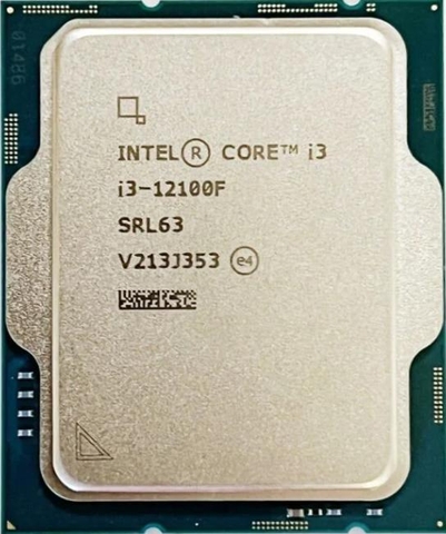 Cpu Core I3 12100F Tray (Intel LGA1700 - 4 Core - 8 Thread - Base 3.3Ghz - Turbo 4.3Ghz - Cache 12MB - No iGPU)