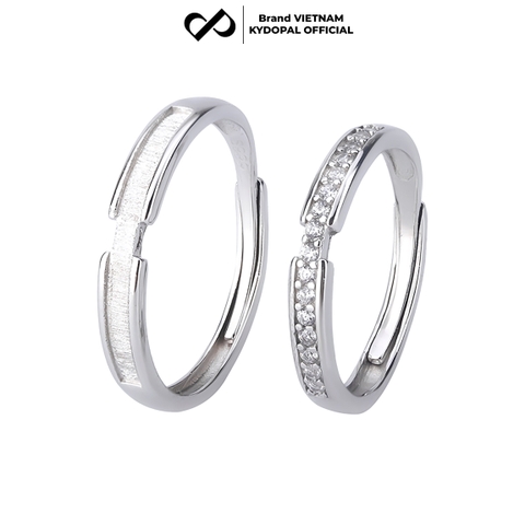 Nhẫn đôi bạc KYDOPAL nhẫn bạc 925 đeo nam nữ REALLY LOVE sang trọng - PAL9C11N10