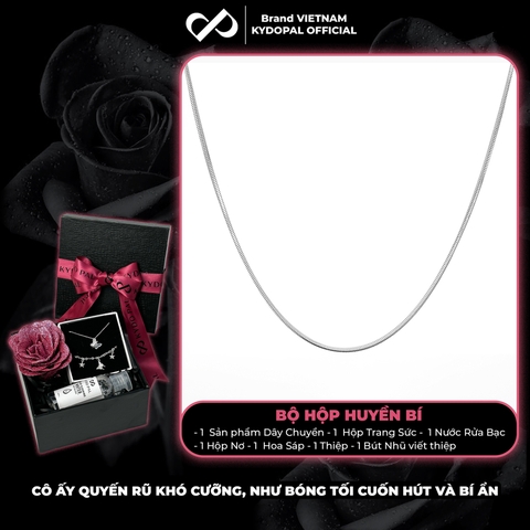 Dây chuyền bạc KYDOPAL mì thuôn cá tính trendy đeo sáng cổ trang sức bạc 925 - PAL9C3C65