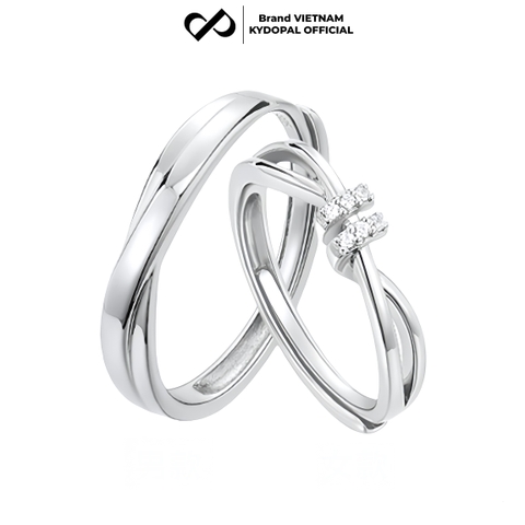 Nhẫn đôi bạc KYDOPAL nhẫn đeo nam nữ Tarot bạc Ý 925 điều chỉnh size trang sức bạc 925 - PAL9C11N5