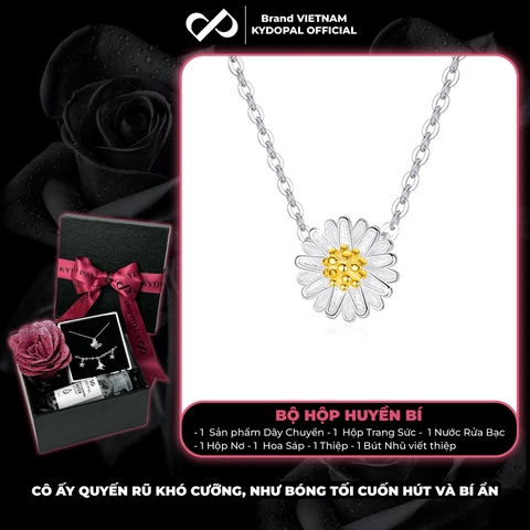 Dây chuyền bạc nữ KYDOPAL cá tính mặt hoa cúc nhị nữ tính trang sức bạc 925 - PAL9C3C32