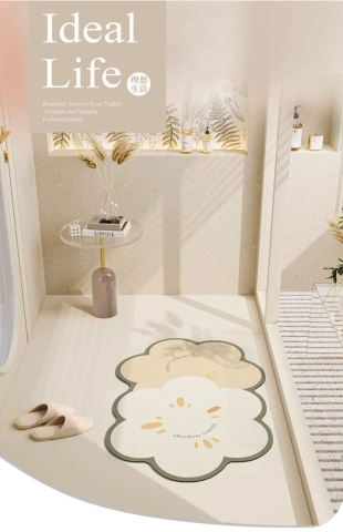 THẢM NHÀ TẮM THẢM SIÊU THẤM HÚT CHỐNG TRƠN TRƯỢT HÌNH HOA 4 LỚP